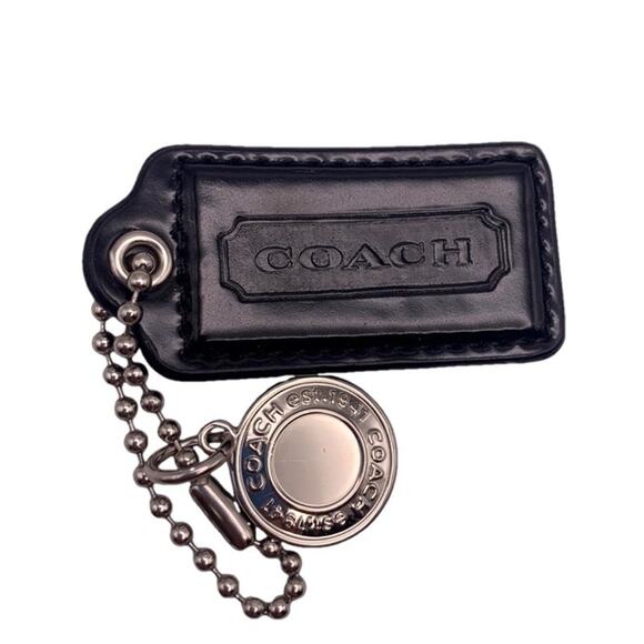2" COACH Patent Leather Fob Bag Charm Hang tag Hangtag - Picture 1 of 2